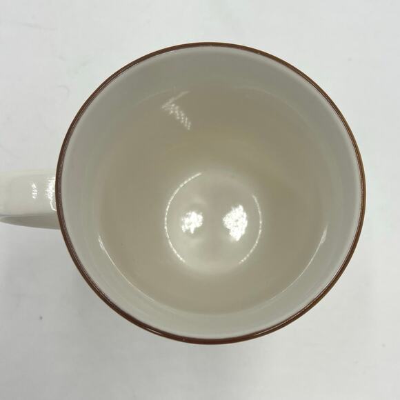 Vintage Classic Starbucks Coffee Tea Large Mug Cup 2006 Cream Abbey Brown Trim - Picture 5 of 7